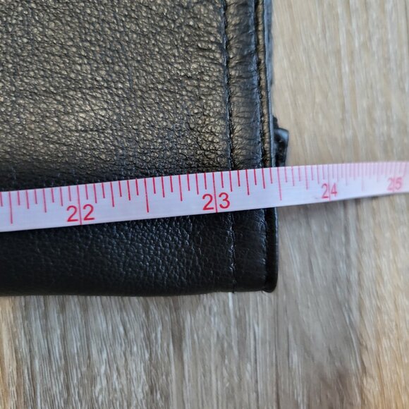 TRIA Women's Black Leather Jacket Zip Suede And Leather Size Medium Lined EUC - Picture 14 of 14